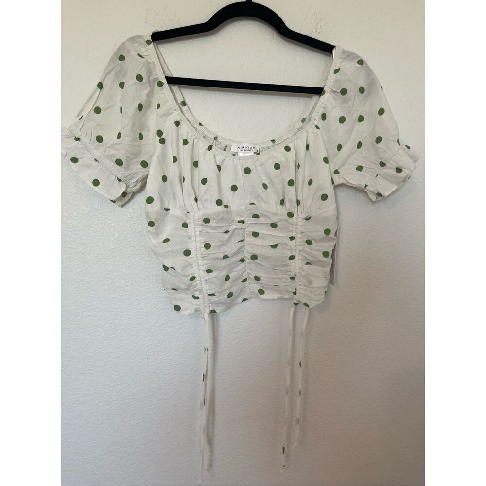 Kirious Cropped Polka Dot Top NEW NWT